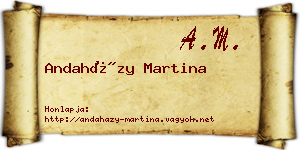 Andaházy Martina névjegykártya